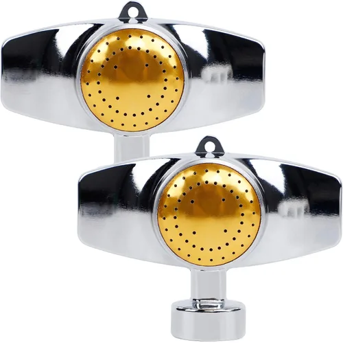 Twinkle Star Paquete de 2 aspersores de metal, rociador cuadrado de 360 grados con flujo de agua suave, área de cobertura de rociadores de manguera