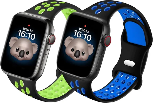 Miniatura 9 de Compatible con correa para Apple Watch para niños de 1.49, 1.57, 1.61, 1.65, 1.73, 1.77 y 1.85 pulgadas, correa deportiva de silicona suave
