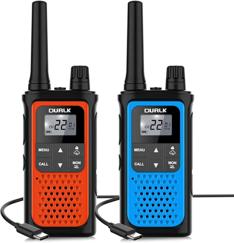 Walkie Talkies para adultos de largo alcance, paquete de 2 walkie talkies recargables, 22 canales FRS, radios bidireccionales con receptor