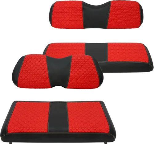 Miniatura 11 de XUANYUDG0769 Fundas de Asiento Delantero y Trasero para Carrito de Golf para EZGO TXT/RXV Club Car DS/Precedent Yamaha G29, Hechas de Vinilo