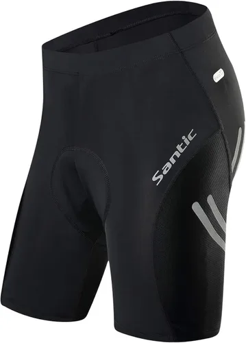 Santic Men's Cycling Shorts 4D Padded Biking Shorts Breathable Bicycle Riding Shorts Bike Biking Clothes