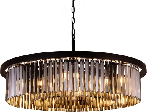 Miniatura 10 de Wellmet Lámpara de araña moderna de cristal para comedor, 6 luces negras de granja, lámpara colgante de cristal estilo granja, lámpara de techo