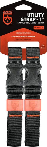 Miniatura 10 de GEAR AID Correas de uso general con hebilla de liberación lateral, asegura y comprime equipamiento de camping, ciclismo, caza, navegación, ancho