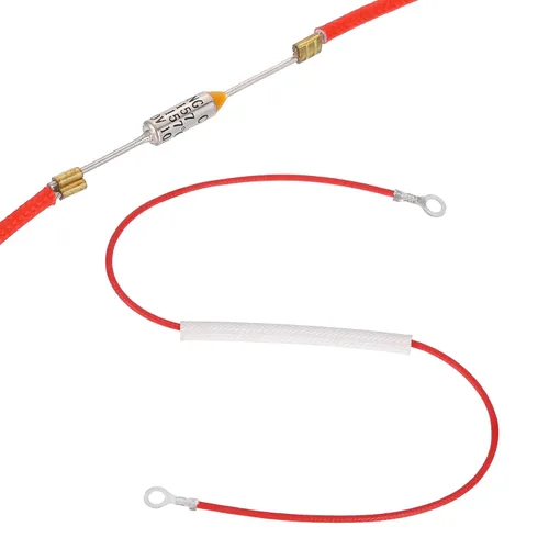Miniatura 17 de MECCANIXITY Fusible universal de temperatura para olla de arrocera, 158.0 °F 10 A 250 V Fusible térmico de metal con ambos terminales de anillo