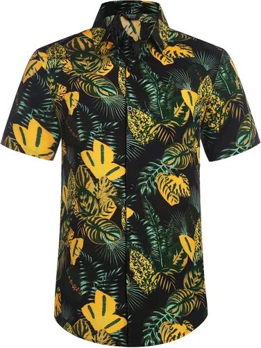 Miniatura 4 de COOFANDY Conjunto de camisa hawaiana y pantalones cortos a juego para la familia, conjunto de blusa floral para hombre y mujer