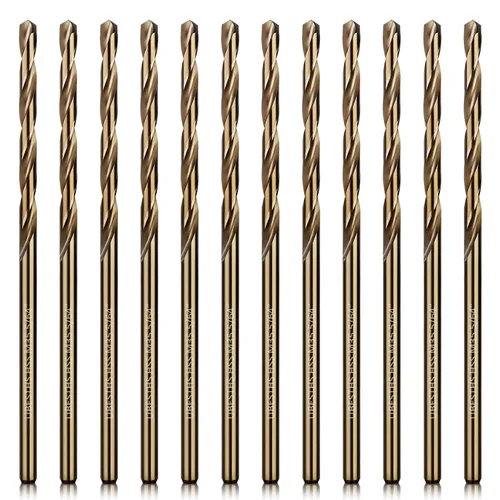 Miniatura 12 de Brocas de cobalto de 1/4 pulgadas, 12 piezas, juego de brocas de metal M35 HSS con estuche de almacenamiento para metal duro, acero inoxidable
