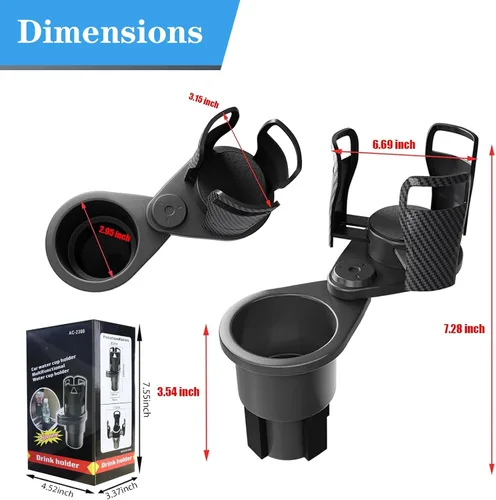 Miniatura 3 de Expansor de portavasos de automóvil con base ajustable y expansor para vehículos, compatible con tazas, compatible con tazas Yeti de 14/24/36/40/46