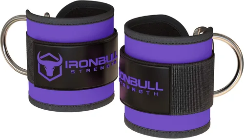 Miniatura 6 de Correa de tobillo para mujeres para máquinas de cable y bandas de resistencia: accesorio de puño de entrenamiento para gimnasio y hogar para Rojo