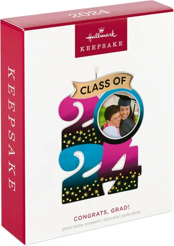 Miniatura 3 de Hallmark Keepsake Adorno de Navidad 2024, Felicidades, Grad! Marco de fotos, porcelana, regalo para graduados