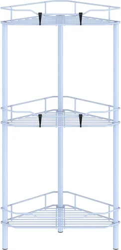 Miniatura 30 de HuggieGems Estante Organizador de Esquina para Ducha de 2 Niveles con Ganchos, Soporte de Estantes de Baño, Negro