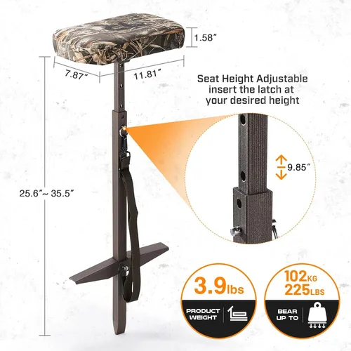 Miniatura 3 de TR Asiento de barro, asiento acolchado de camuflaje pantano, asiento de caza plegable, equipo de caza de pato de aves acuáticas,