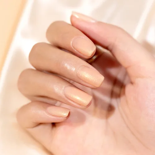 Miniatura 2 de RARJSM Esmalte de uñas en gel color albaricoque, dorado con brillantina, neutro, transparente, color nude, esmalte de gel para remojar para remojar