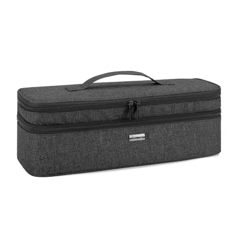 Teamoy Bolsa de almacenamiento de viaje de doble capa compatible con secador de pelo Revlon de un solo paso y cepillo de aire caliente voluminizador