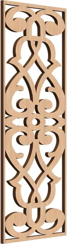 Miniatura 14 de 9 3/8"W x 24 3/8"H x 1/4"T Bellaire Decorativos Paneles de pared de madera calado, abedul