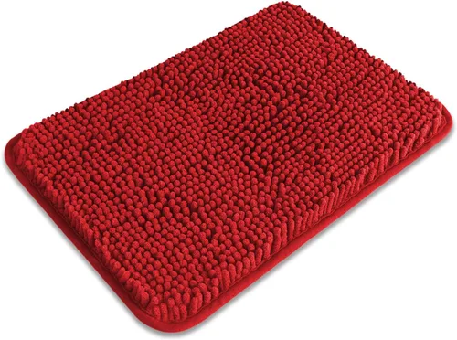 Miniatura 262 de Alfombra de baño pequeña de 12 x 18 pulgadas, lavable y absorbente, antideslizante, alfombra de baño de felpilla gruesa y suave para baño, ducha