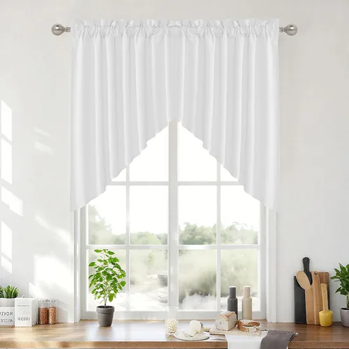 Miniatura 33 de RYB Home - Cortinas semitransparentes de lino Angora