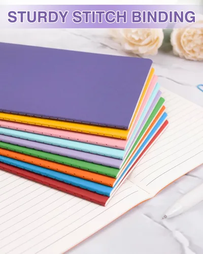 Miniatura 5 de Dynta A5 Journals 45pcs 15 Colors Lined Notebooks Bulk College Ruled 5.5 x 8.3 Inches for Class or Conference, 30 Sheets/60 Pages