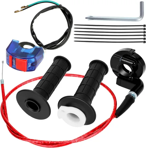 YOXUFA Mini cable del acelerador de bicicleta 7/8 Kit de manillar compatible con Predator 97cc 196cc 212cc Motor Baja DoodleBug DB30 Coleman CT200U