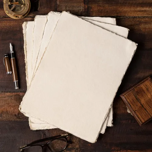 Miniatura 3 de Papel de acuarela Papel vintage de tamaño carta, 8.5 x 11 pulgadas, papel hecho a mano de 200 GSM, 50 hojas de papel de algodón reciclado