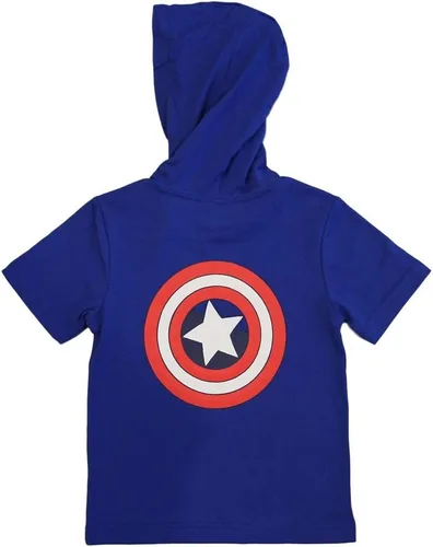 Miniatura 2 de Marvel Avengers playera con capucha para niños pequeños con máscara