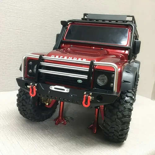 Miniatura 8 de LCX Racing 1/10th RC Crawler Car Metal Bull Push Bar Parachoques delantero para TRX4 TRX-4 Axial SCX10 II 90046 Redcat Gen8 Scout II
