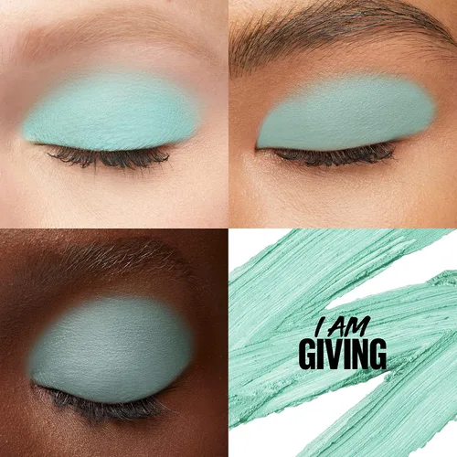 Miniatura 2 de MAYBELLINE Color Tattoo Longwear - Sombra de ojos multiusos Stix, maquillaje de ojos, I am Giving (Verde azulado claro mate)
