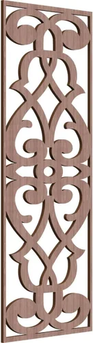 Miniatura 92 de 9 3/8"W x 24 3/8"H x 1/4"T Bellaire Decorativos Paneles de pared de madera calado, abedul