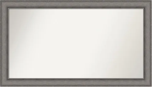 Miniatura 308 de Amanti Art Espejo de pared personalizado no biselado (24.5 x 24.5 pulgadas), marco gris marrón alta, varios tamaños personalizados, espejo de baño