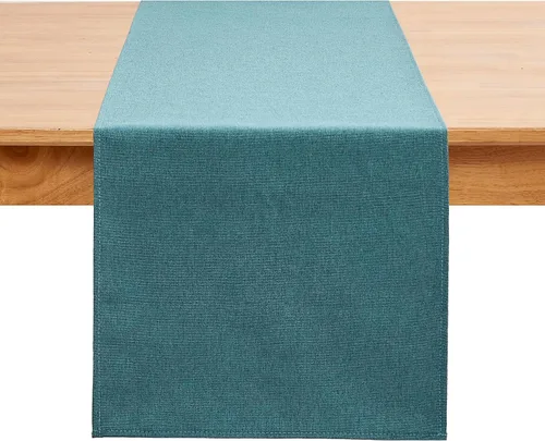 Miniatura 8 de Camino de mesa de 13 x 72 pulgadas de largo, algodón lino estilo granja gris mantel de mesa para cocina, comedor, mesa de café, fiestas, boda