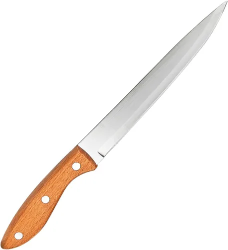 Miniatura 11 de Cuchillo de pelar frutas y verduras de corte de carne cuchillo de cocina de acero inoxidable hoja ultra afilada mango ergonómico de madera