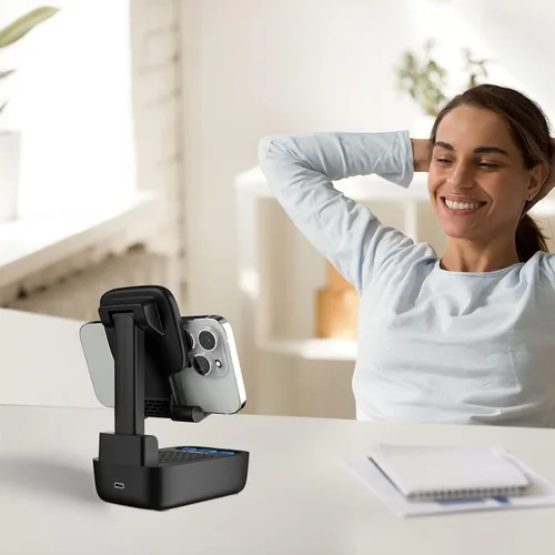 Miniatura 6 de Regalos para hombres y mujeres, regalos de cumpleaños, soporte para teléfono celular con altavoz Bluetooth inalámbrico, graves fuertes y altavoz
