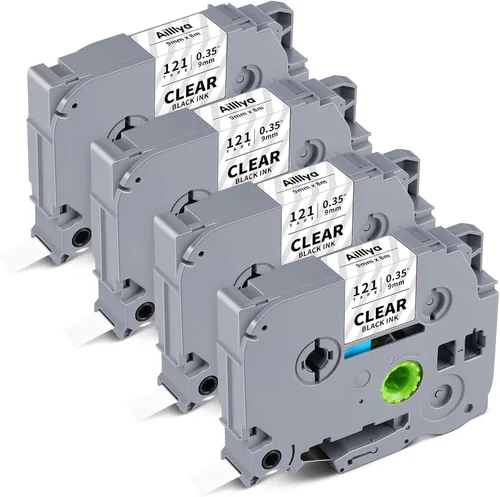 Miniatura 9 de Paquete de 4 unidades compatibles con Brother Tze-111 Tze111 Tz-111 Tz111 Tz111 Tz111 0.236 in 0.23 pulgadas negro sobre cinta de etiquetas