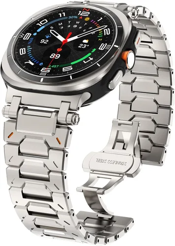 Miniatura 19 de WINGLE Compatible con Galaxy Watch 8/8 Classic Band para hombre, acero inoxidable, Samsung Galaxy Watch 8 Band de 1.732 in, 1.575 in, 1.811 in