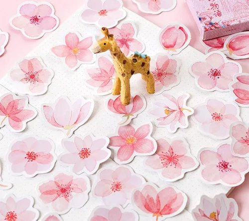 Miniatura 6 de MAFELOE 2 cajas/90 calcomanías decorativas de caja pequeña, suministros de álbumes de recortes para manualidades, álbum, diario, tarjeta hecha a