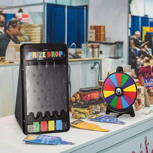 Miniatura 2 de Kit de tablero de premios WinSpin, rueda de premios de 12" y tablero de caída de 25x14, juego giratorio de la fortuna, águila de mesa, juego