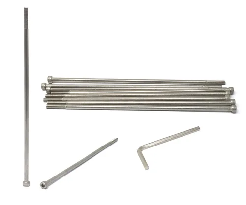 Miniatura 110 de iexcell 25 piezas M4 x 60/65/70/75/3.150 in paso de rosca 0.028 in acero inoxidable 304 cabeza hexagonal Tornillos Tornillos surtido Kit