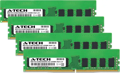 Miniatura 2 de A-Tech Kit de 32 GB (4 x 8 GB) RAM para Supermicro Super X11SCA-F, X11SCL-F, X11SSL-CF, X11SSL-F, X11SSW-F, X11SSW-TF DDR4 2666MHz PC4-21300 ECC
