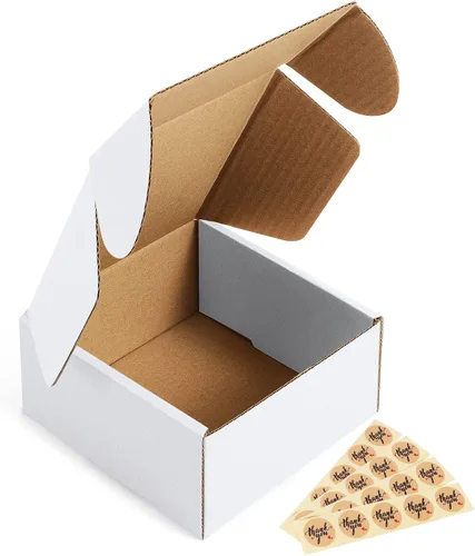 Miniatura 13 de Eupako Cajas de Envío 9x6x2 pulgadas de Cartón Corrugado Pequeñas - Paquete de 25 Cajas de Correo Blancas para Embalaje de Pequeñas Empresas, Caja