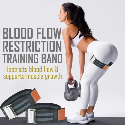 Miniatura 3 de BFR Bands Bandas de restricción de flujo sanguíneo, bandas de glúteos de 2 pulgadas para entrenamiento de glúteos, piernas y muslos, bandas