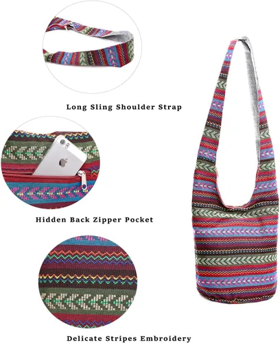 Miniatura 4 de WITERY Bolso bandolera para mujer, bolso de hombro grande, bolso de compras, bolso de mano con cremallera, bolso de mensajero