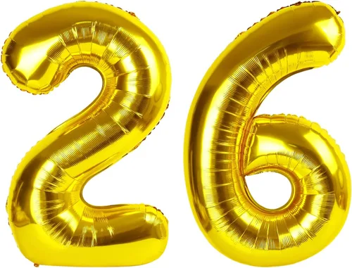 Miniatura 475 de Globo de cumpleaños número 4 dorado de 40 pulgadas, globos gigantes del número cuatro 14 24 34 40 44 2024, globos grandes de lámina de mylar para Oro