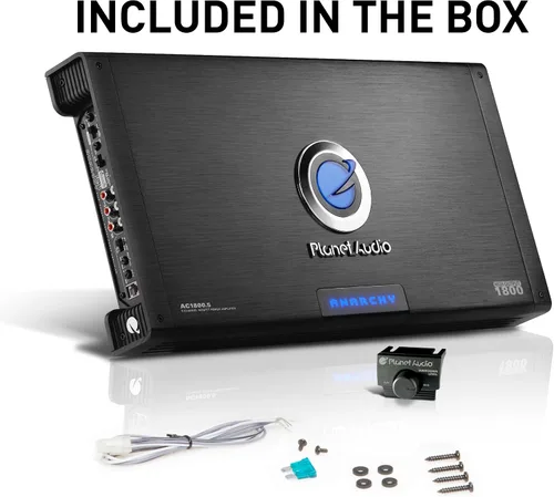 Miniatura 5 de Planet Audio ANARCHY amplificador estable de 5 ohmios, rango completo de 1800 W, clase A/B, de 2 canales