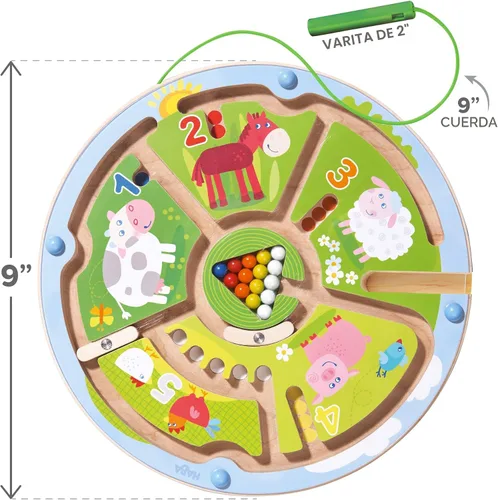 Miniatura 3 de HABA Tablero ocupado para niños de 2 a 4 años: juego de rompecabezas magnético de laberinto de números, juguetes de viaje para niños en edad