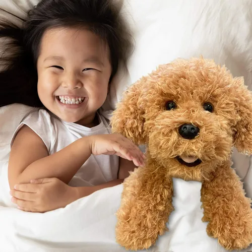 Miniatura 3 de Juguete de peluche súper suave para perros, cachorro de labrador, color crema, 13 pulgadas, ideal para niños y adultos, compañero de peluche
