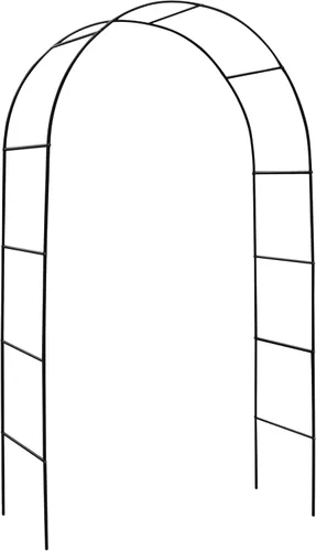 Miniatura 10 de Cenador de pérgola de metal, enrejado de arco de jardín de flores para exteriores, cenador de jardín de acero para plantas trepadoras, decoración