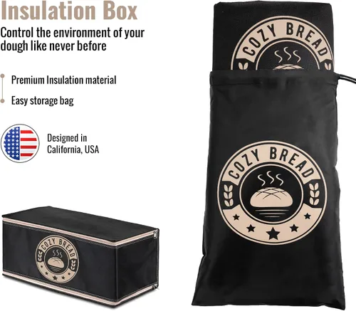 Miniatura 2 de Caja de fermentación Cozy Bread® Compatible con esterilla de fermentación de 10" x 21" (esterilla térmica no incluida) Marca de EE. UU