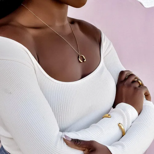 Miniatura 4 de WISTIC 14K Gold Engagement Hoops Set Rings for Women and Girls Water drop Angel tears Simple Luxury Fashion Cocktail Light Minimalism Charming