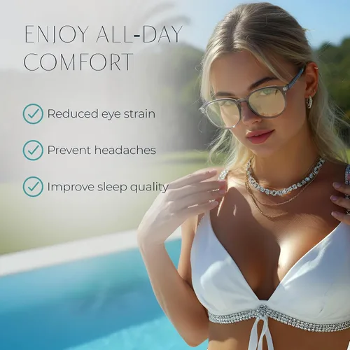 Miniatura 5 de Lentes de bloqueo de luz azul, lentes antifatiga ocular para juegos, lectura y computadora, gafas cómodas para mujeres y hombres