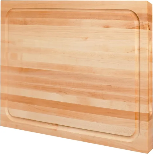Miniatura 10 de CONSDAN Tabla de cortar de madera de arce duro para cocina, madera dura cultivada en Estados Unidos, 16 x 12 pulgadas, con mango interior invisible