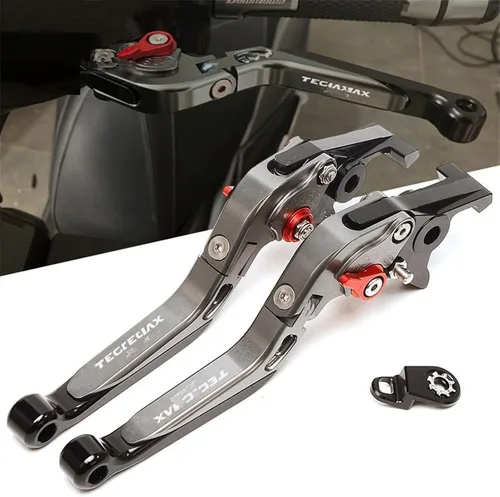 Miniatura 3 de para Yamaha para Xmax 300 para Techmax para X-MAX 125 300 2020 2022 Manetas de freno de embrague con bloqueo de estacionamiento (color negro y azul)